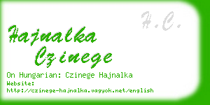 hajnalka czinege business card